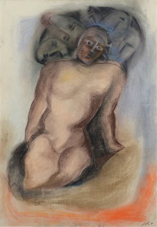 SANDRO CHIA Firenze 20/04/1946 Senza titolo, 1988 tecnica mista su cartone...