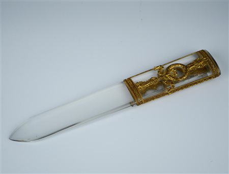 TAGLIACARTE Tagliacarte, Francia, sec. XIX. In cristallo di Rocca,...