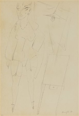 Alberto Manfredi , Modella nello studio