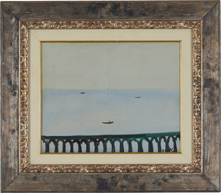 Virgilio Guidi , Marina con balaustra