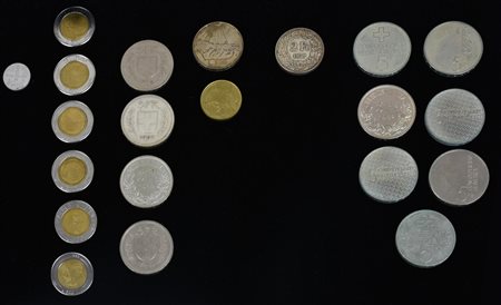 LOTTO DI MONETE 21 monete di varie annate e nazionalita' IL PRESENTE LOTTO E'...