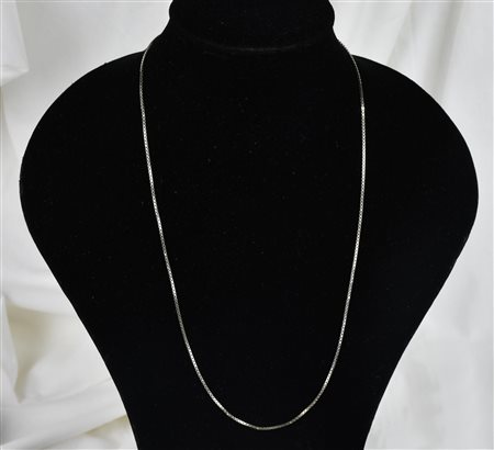 CATENINA IN ORO BIANCO lunghezza 60 cm peso g 8,7 IL PRESENTE LOTTO E'...