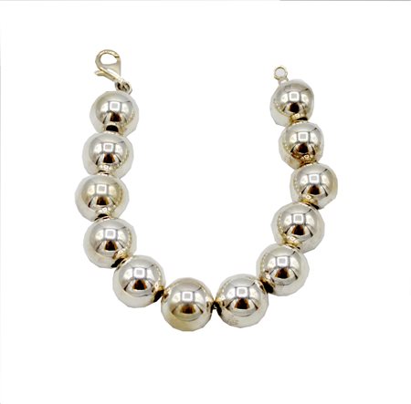 BRACCIALE con sfere in argento cm 21 compreso il moschettone g 33