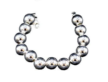 BRACCIALE con sfere in argento cm 20 compreso il moschettone g 26