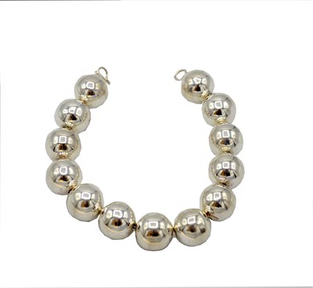 BRACCIALE con sfere in argento cm 20 compreso il moschettone g 40