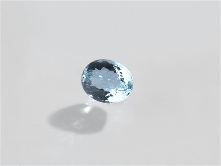 ACQUAMARINA CT 11.10 di forma ovale, taglio composito mm 16,50x13,13x8,31