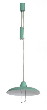 UNA LAMPADA A SOSPENSIONE A SALISCENDI, anni '50. 