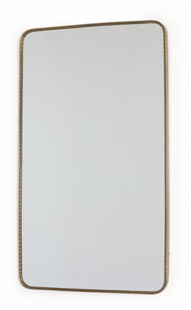 UNO SPECCHIO DA PARETE, anni '50. <br>Ottone, 