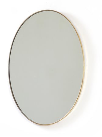 UNO SPECCHIO DA PARETE, anni '50. <br>Ottone, 