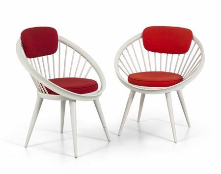 YNGVE EKSTROM <br>Due poltroncine 'Circle chair' 