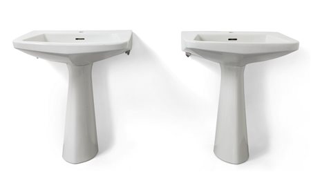 GIO PONTI <br>Una coppia di lavabi dela serie 