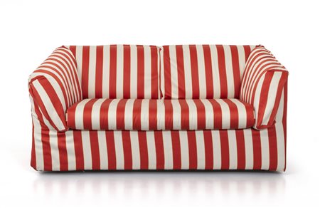 UN DIVANO, anni '60. <br>Struttura in legno, 