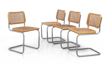 MARCEL BREUER <br>Quattro sedie 'Cesca' per 