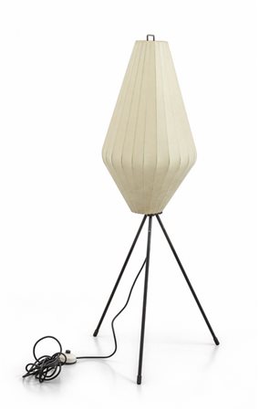 UNA LAMPADA DA TERRA, anni '60. <br>Acciaio 