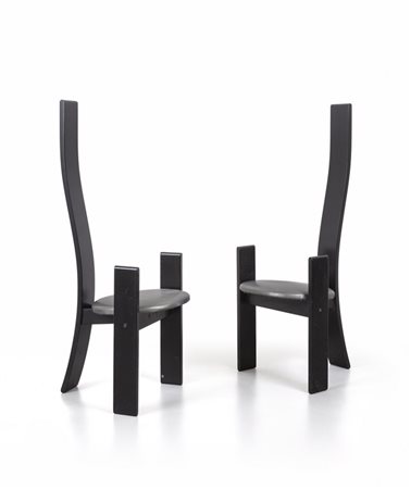VICO MAGISTRETTI <br>Due sedie 'Golem' per POGGI, 