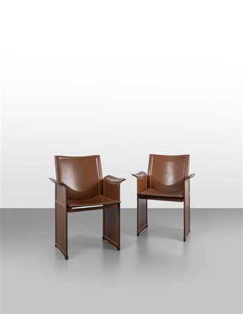 TITO AGNOLI<br>Due poltroncine 'Korium' per 