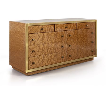 UNA CASSETTIERA, anni '70. <br>Truciolare 