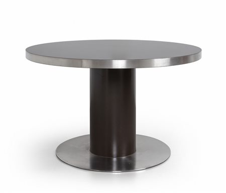 WILLY RIZZO<br>Un tavolo, anni '70. <br>Acciaio 