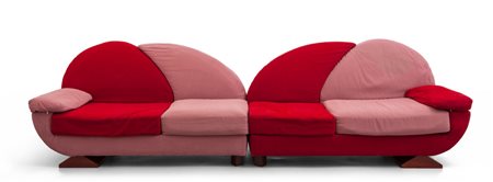 UNA COPPIA DI DIVANI, anni '80. <br>Strutture in 