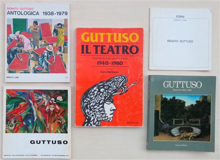 RENATO GUTTUSO - Lotto unico di 5 cataloghi