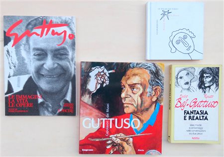 ENRICO BAJ E RENATO GUTTUSO – Lotto unico di 4 cataloghi