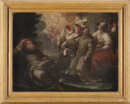 Giovanni Battista Carlone (attr.)

Estasi di San Francesco
Olio su tela, cm 36x4