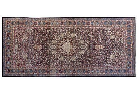 Tappeto Keshan, scuola di Motashem, Persia, inizio secolo XX. Tappeto annodato