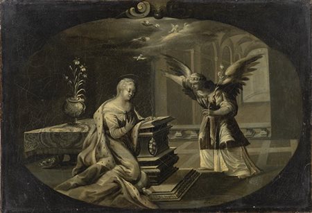 Pittore nordico attivo in Italia nel secolo XVII

Annunciazione
Olio su tela, c