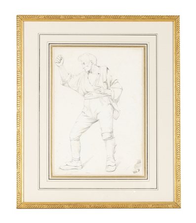 Giovanni Costa Popolano romano
Matita su carta, mm 280x190 circa
In passepartout