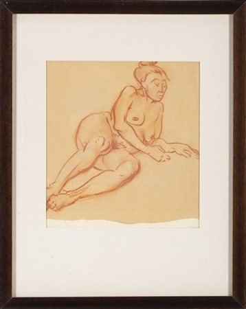 Ignoto del secolo XX

Nudo femminile
Sanguigna su carta, mm 330x305 circa
In co