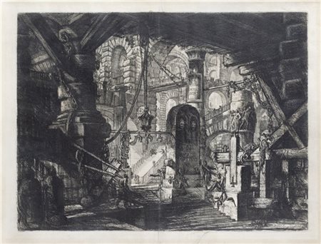 Giovanni Battista Piranesi Il molo con catene, dalla serie Carceri d'invenzione,