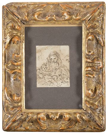 Gaspare Diziani (attr.)

Madonna con Bambino
Penna e inchiostro bruno su carta,