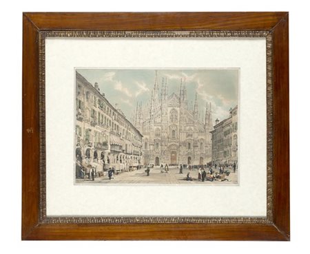 Ignoto del secolo XIX, da invenzione di Samuel Prout

Piazza Duomo in Milano
Li