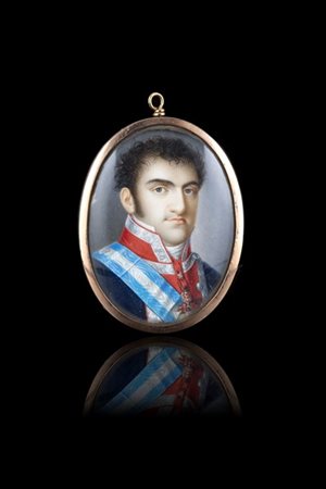 Louis de la Cruz y Riòs "Ritratto di Ferdinando VII di Spagna 1817" miniatura ov