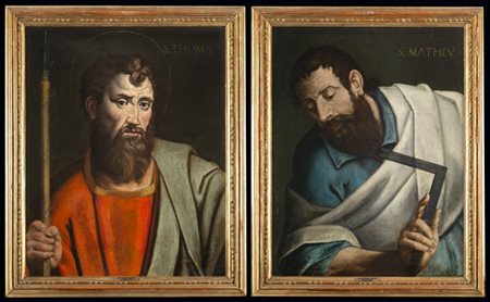 Scuola lombarda del secolo XVII

San Tommaso; San Matteo
Coppia di dipinti ad o