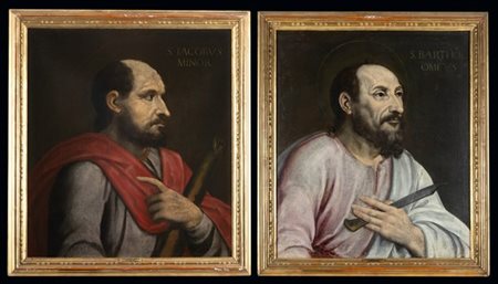 Scuola lombarda del secolo XVII

San Giacomo Minore; San Bartolomeo
Coppia di d