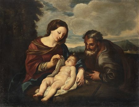 Scuola romana del secolo XVII

Sacra Famiglia
Olio su tela, cm 73x93
In cornice