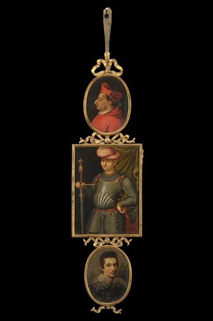 Lotto composto da tre miniature montate in un'unica cornice:

Scuola lombarda d