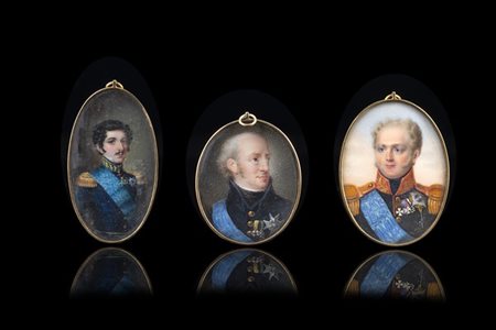Miniaturisti del secolo XIX "Ritratto dello Zar Alessandro I", "Ritratto di Alt
