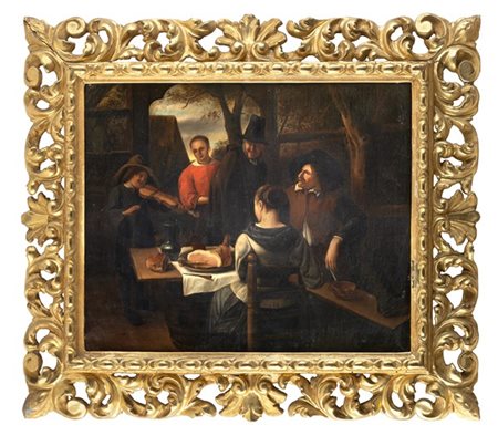 Ignoto del secolo XIX, da Jan Steen

Il pranzo
Olio su tela, cm 40x49
Etichetta