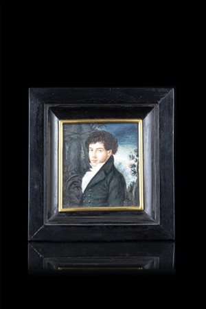 Maestro della fine del secolo XVIII - inizio secolo XIX "Ritratto di gentiluomo