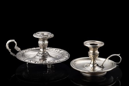 Lotto composto da due bugie in argento di epoche e fatture diverse (g 420) (dif