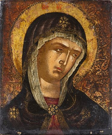 Icona russa del secolo XVIII

Madonna
Olio su tavola, cm 21,5x18,5
(difetti e r