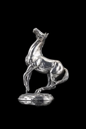 Lorne McKean Scultura in argento a tutto tondo raffigurante cavallo (h. cm 12) (
