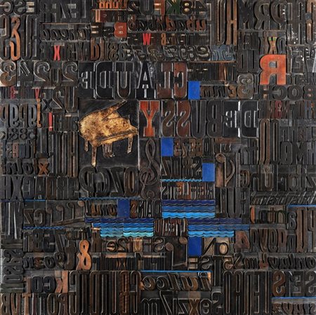 Giorgio Milani "Claude Debussy - reflets dans l'eau" 2010 assemblaggio di fregi