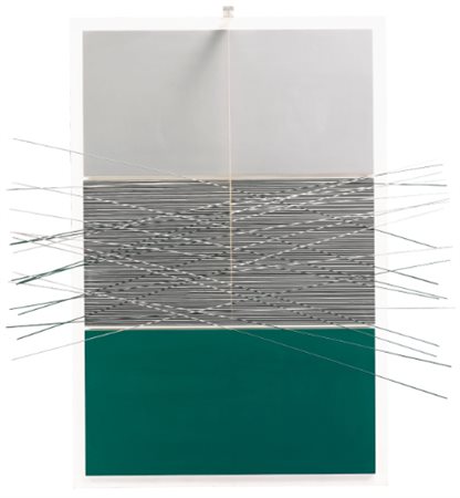 JESUS RAFAEL SOTO N. 1923 OLIVA E ARGENTO signed and dated 1969 on the...