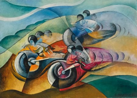 UGO GIANATTASIO 1888-1958 SENZA TITOLO signed and dated 22, oil on panel...