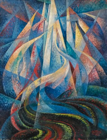 GERARDO DOTTORI 1889-1977 FORZE ASCENSIONALI signed and dated 1919; signed...