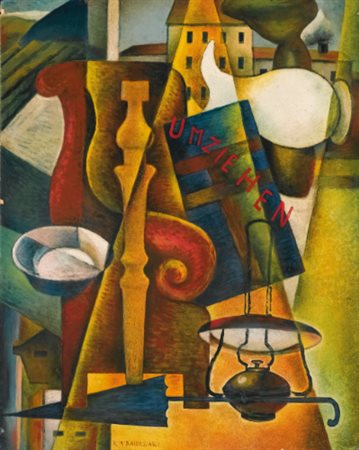 ROBERTO MARCELLO BALDESSARI 1894-1965 UMZIEHEN (TRASLOCO) signed, oil on...