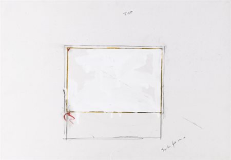 MARIO SCHIFANO 1934 - 1998 SENZA TITOLO signed, pencil, pastels, enamel on...